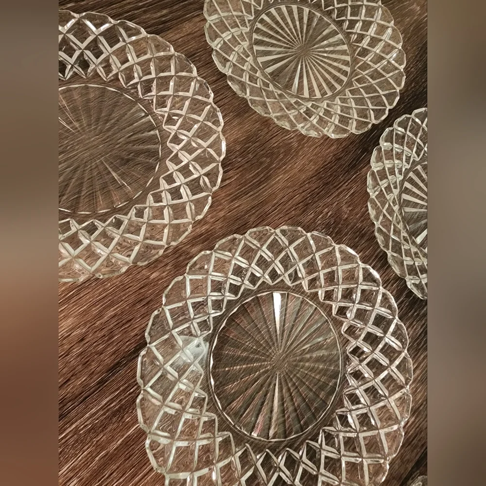 Depression GLASS 1930s 6pc ⚓️ Hocking Waterford Pattern  plates
